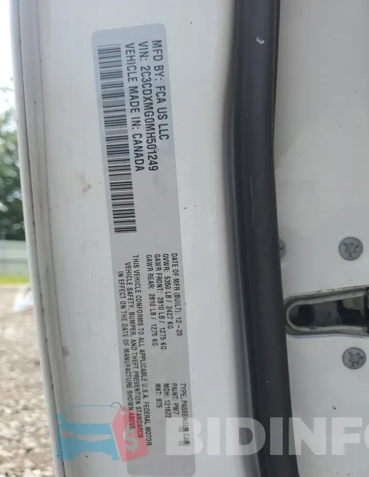 2C3CDXMG0MH501249 Photo# 13