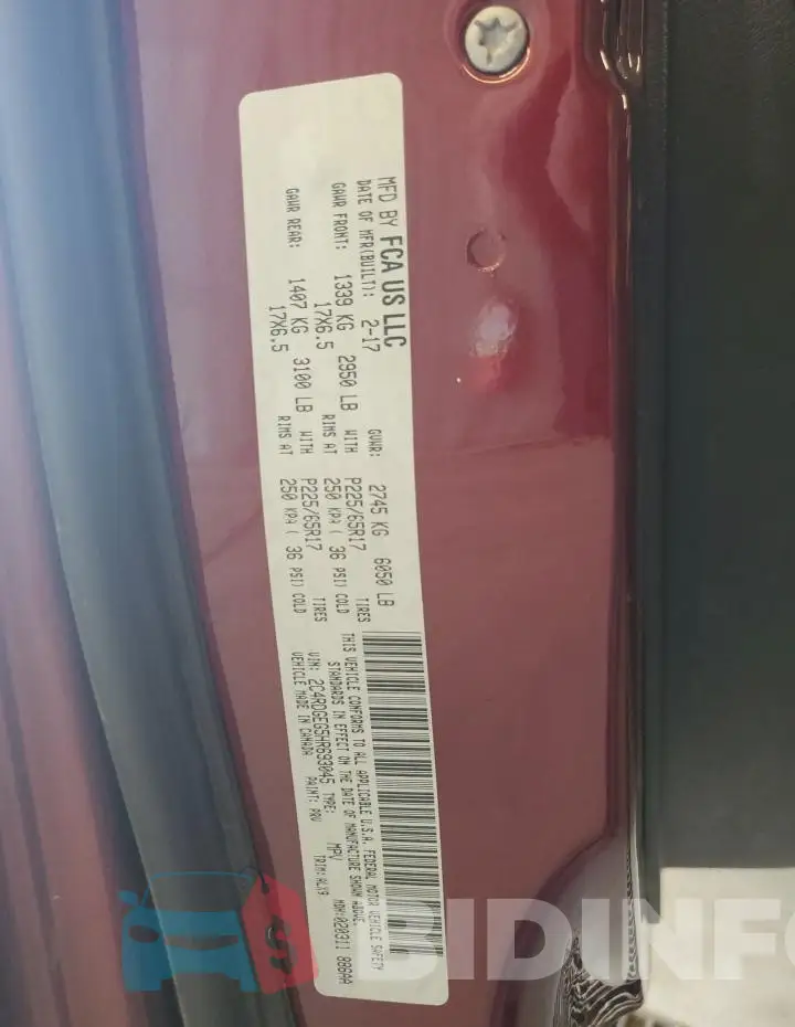 2C4RDGEG5HR693045 Photo# 13