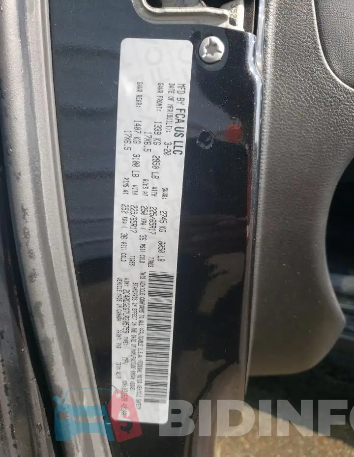 2C4RDGEG7LR205755 Photo# 13