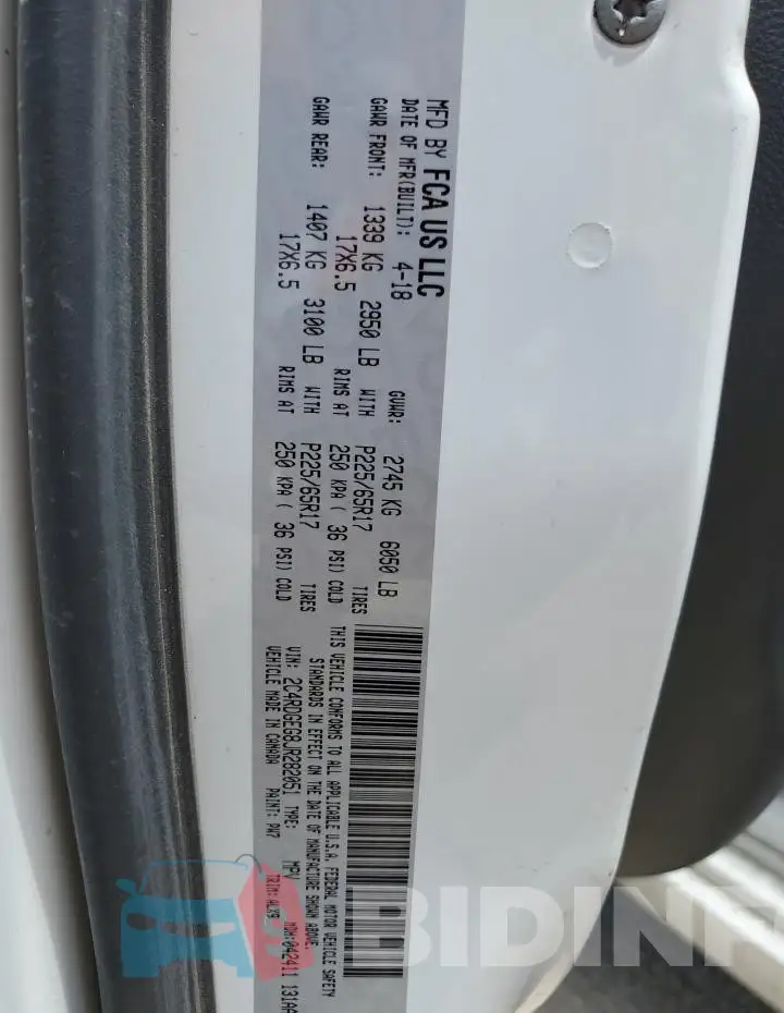 2C4RDGEG8JR282051 Photo# 13