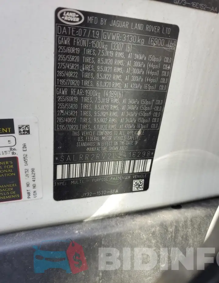 SALRR2RV2L2416298 Photo# 13