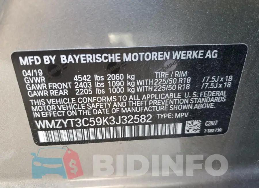 WMZYT3C59K3J32582 Photo# 12