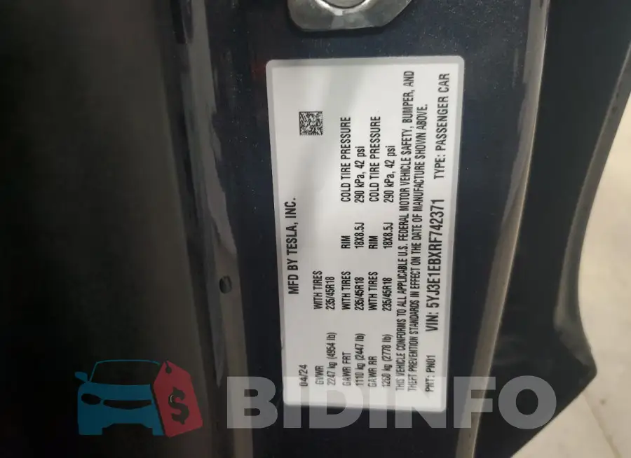 5YJ3E1EBXRF742371 Photo# 12