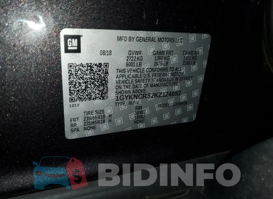 1GYKNCRS2KZ124053 Photo# 13