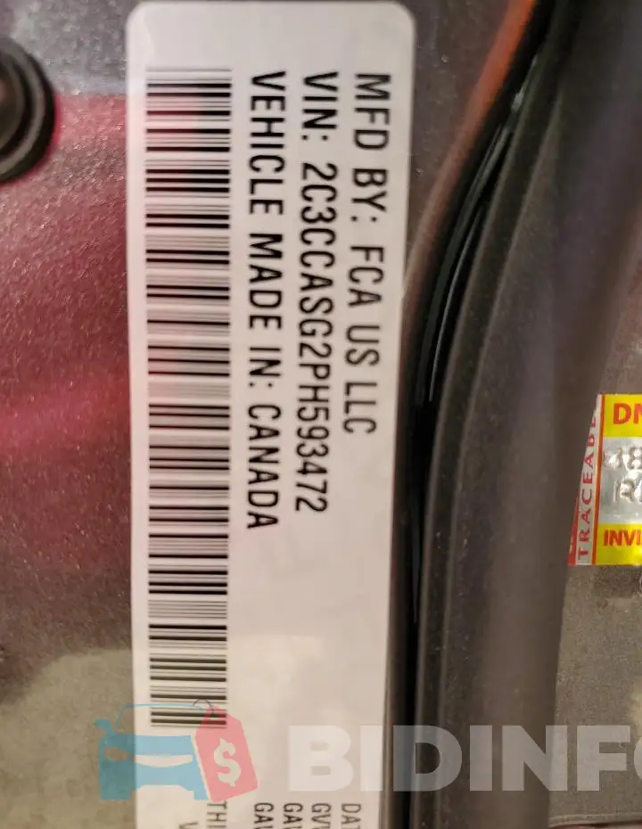 2C3CCASG2PH593472 Photo# 12