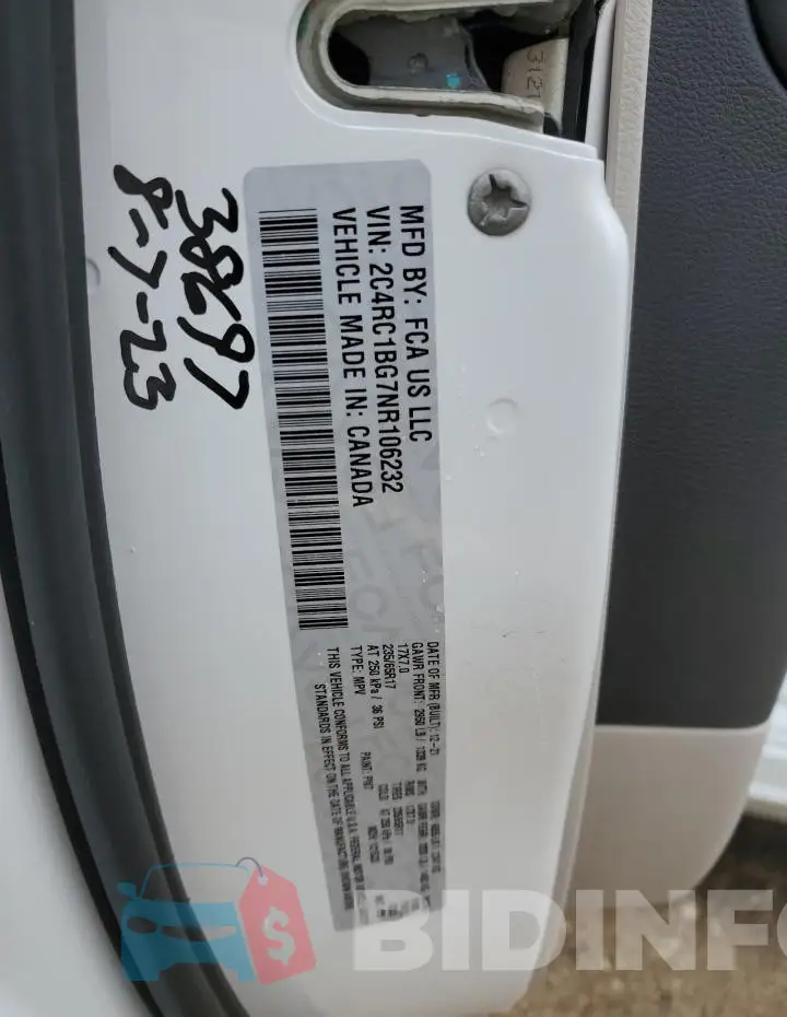 2C4RC1BG7NR106232 Photo# 13