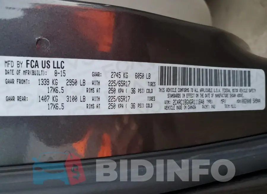 2C4RC1BGXGR111640 Photo# 13