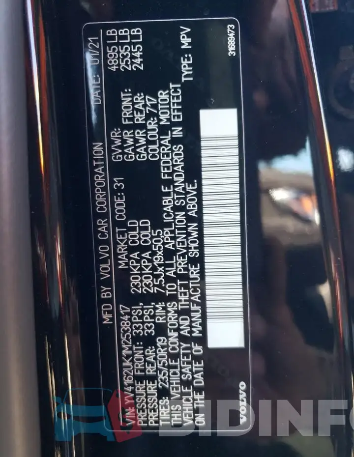 YV4162UK1M2538417 Photo# 13