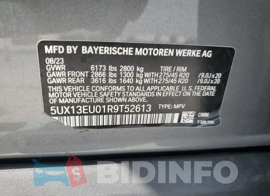 5UX13EU01R9T52613 Photo# 13