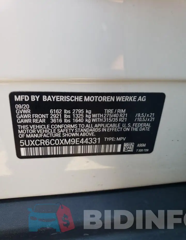 5UXCR6C0XM9E44331 Photo# 12