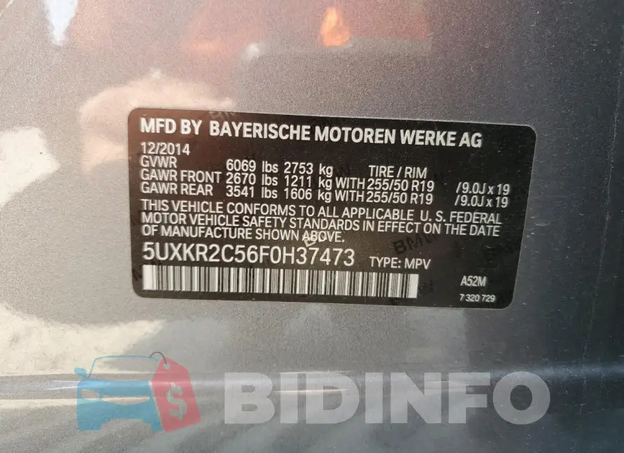 5UXKR2C56F0H37473 Photo# 13