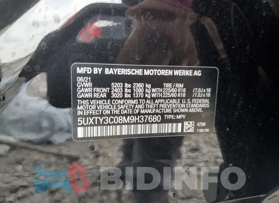5UXTY3C08M9H37680 Photo# 14