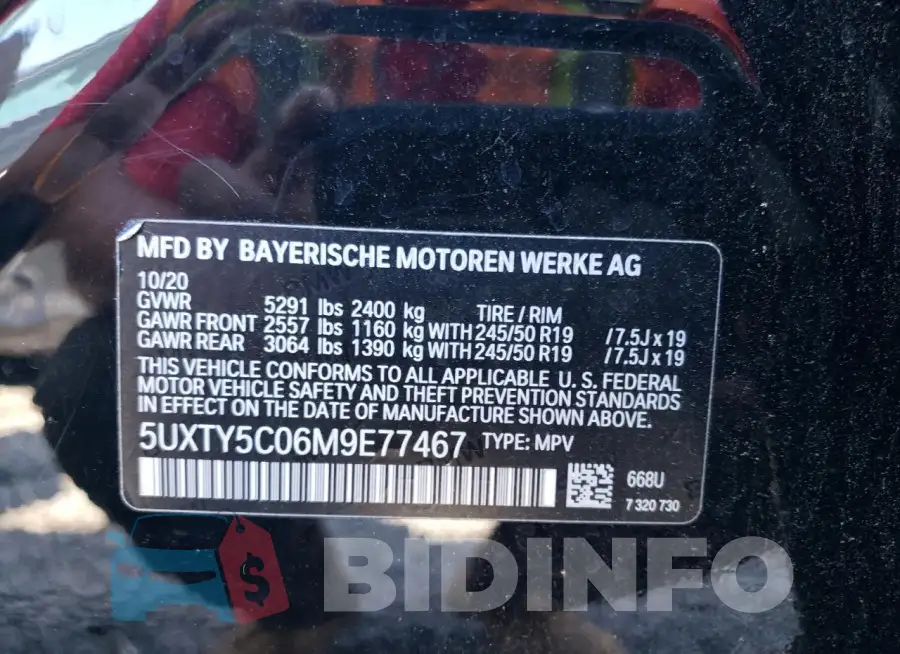 5UXTY5C06M9E77467 Photo# 13