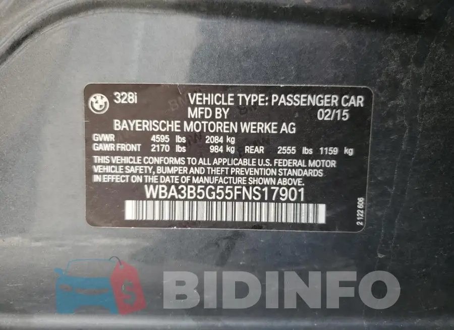 WBA3B5G55FNS17901 Photo# 12