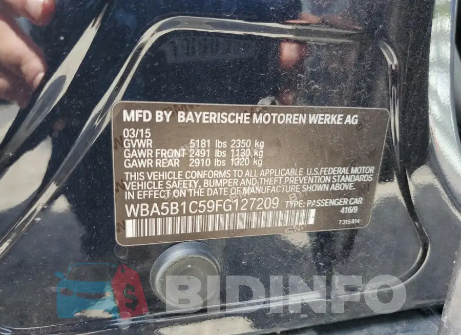 WBA5B1C59FG127209 Photo# 12