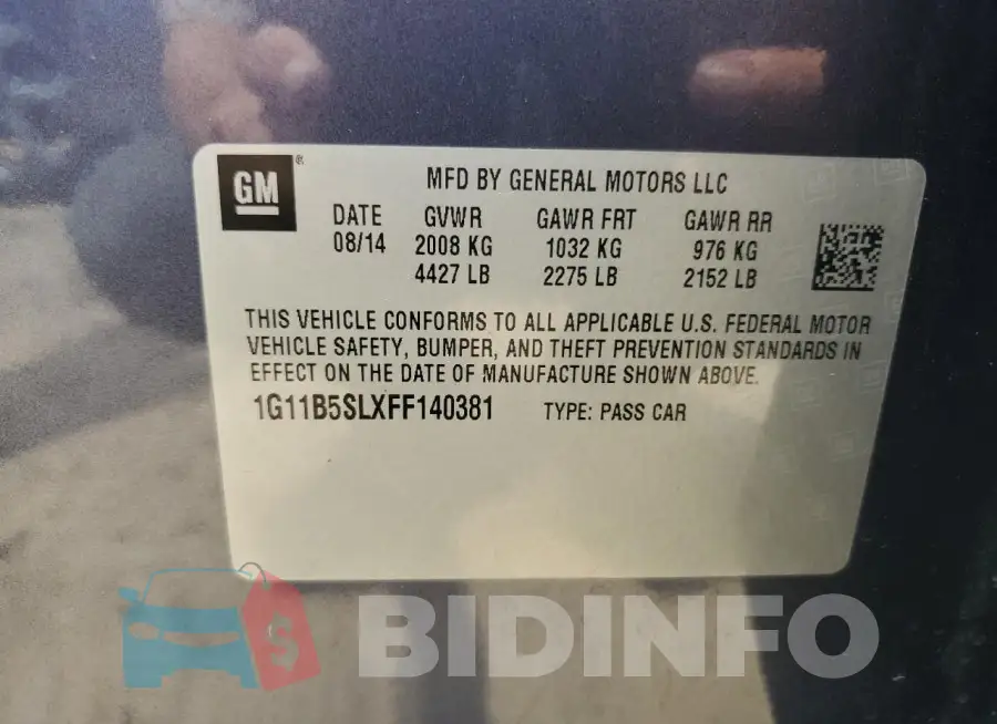 1G11B5SLXFF140381 Photo# 12