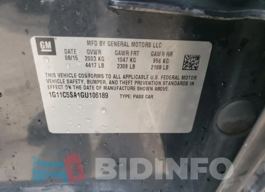 1G11C5SA1GU106189 Photo# 12