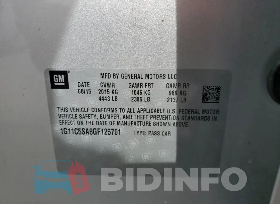 1G11C5SA8GF125701 Photo# 12