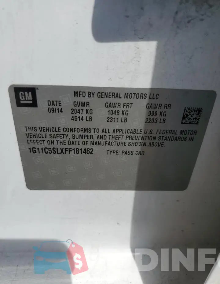 1G11C5SLXFF181462 Photo# 12