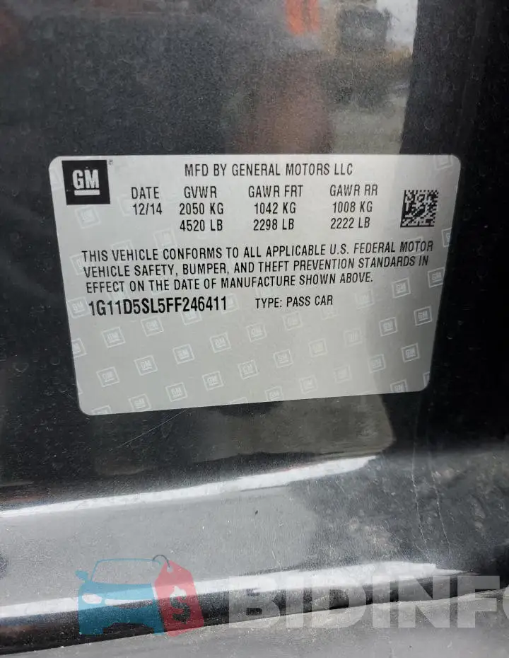 1G11D5SL5FF246411 Photo# 12