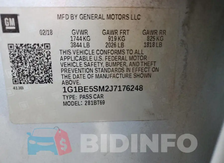 1G1BE5SM2J7176248 Photo# 12
