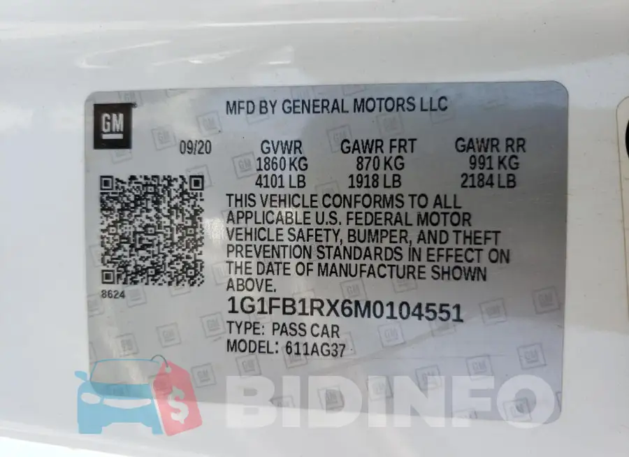 1G1FB1RX6M0104551 Photo# 12