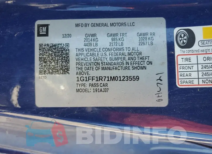 1G1FF1R71M0123559 Photo# 12