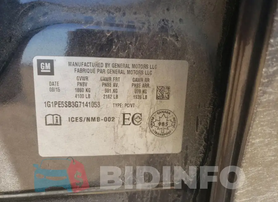 1G1PE5SB3G7141053 Photo# 12