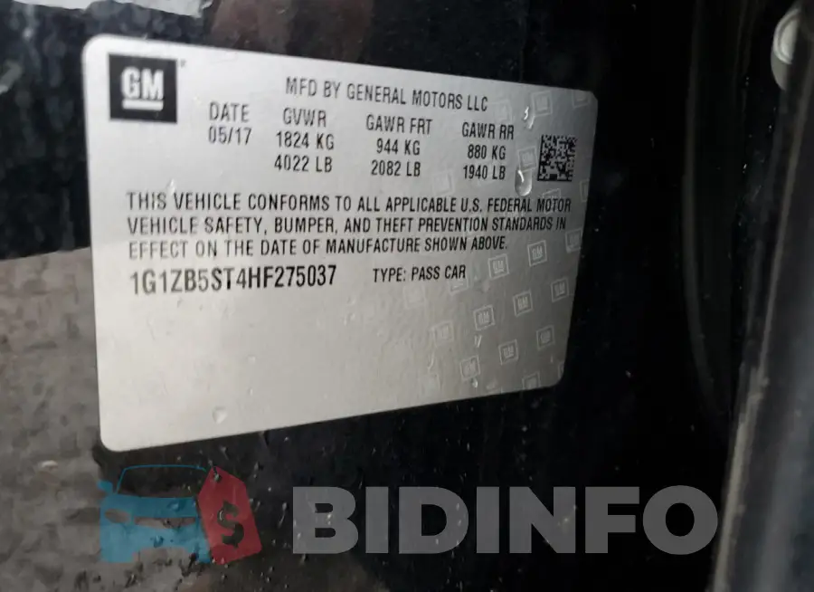 1G1ZB5ST4HF275037 Photo# 12