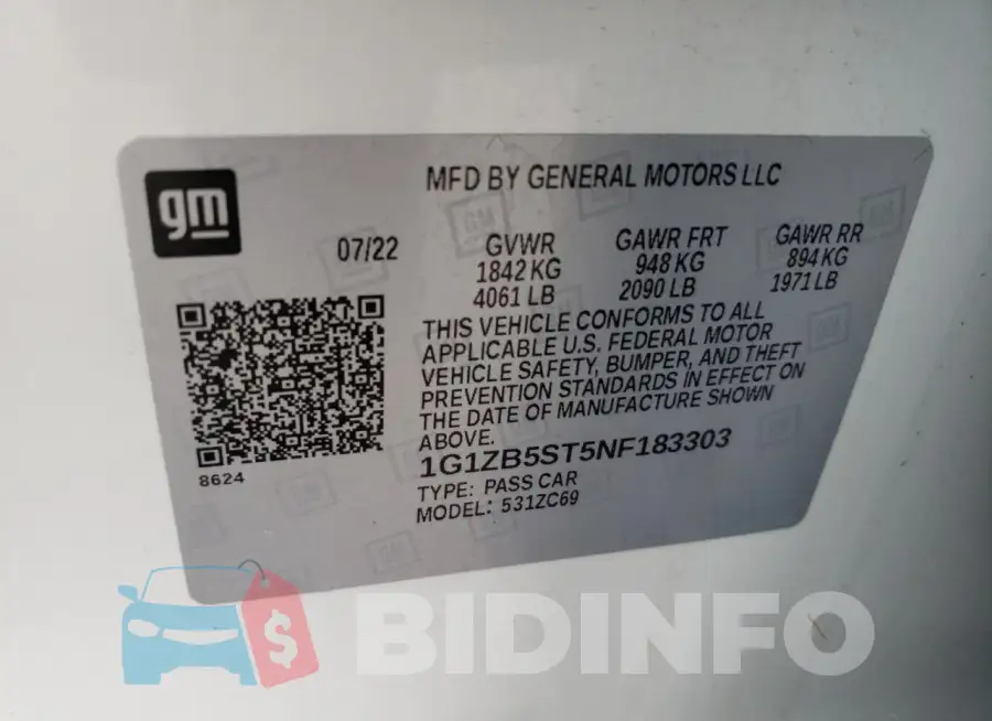 1G1ZB5ST5NF183303 Photo# 12