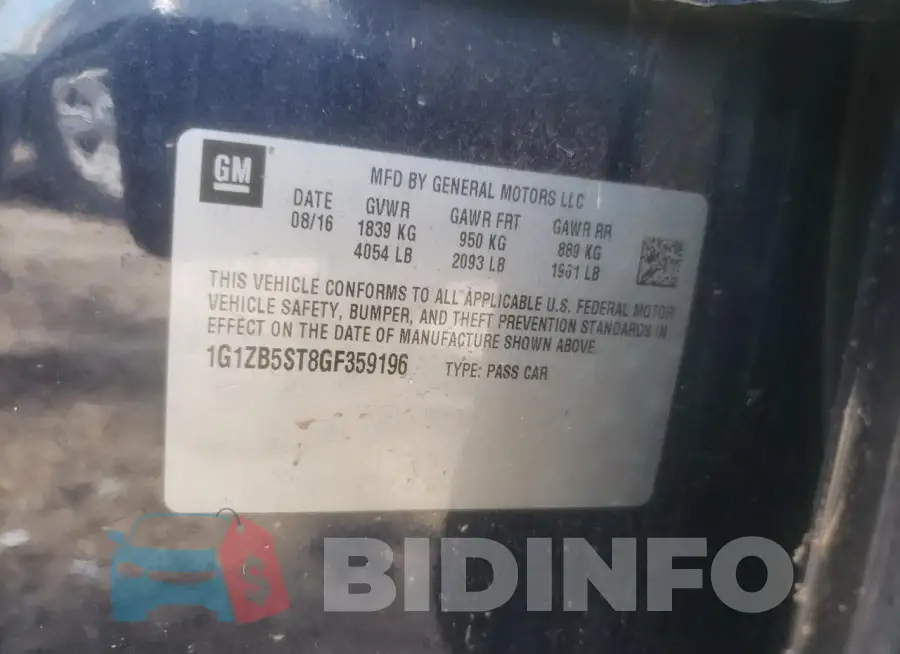 1G1ZB5ST8GF359196 Photo# 12
