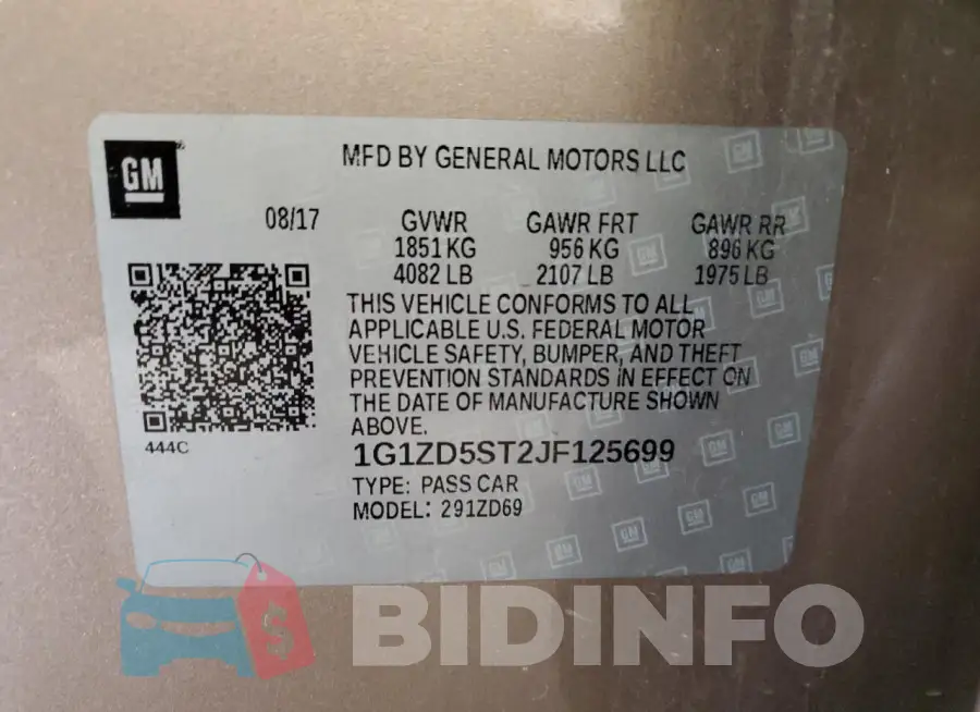 1G1ZD5ST2JF125699 Photo# 13