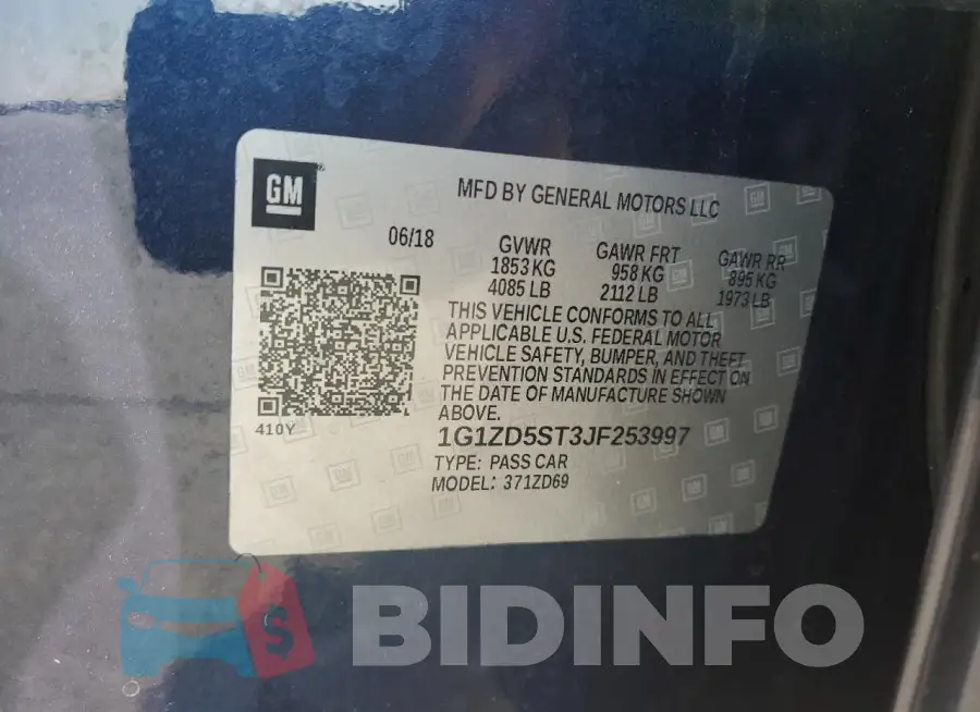 1G1ZD5ST3JF253997 Photo# 12