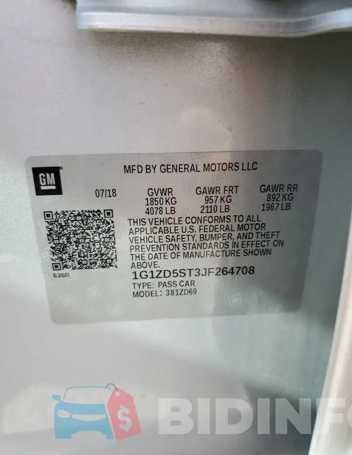 1G1ZD5ST3JF264708 Photo# 12