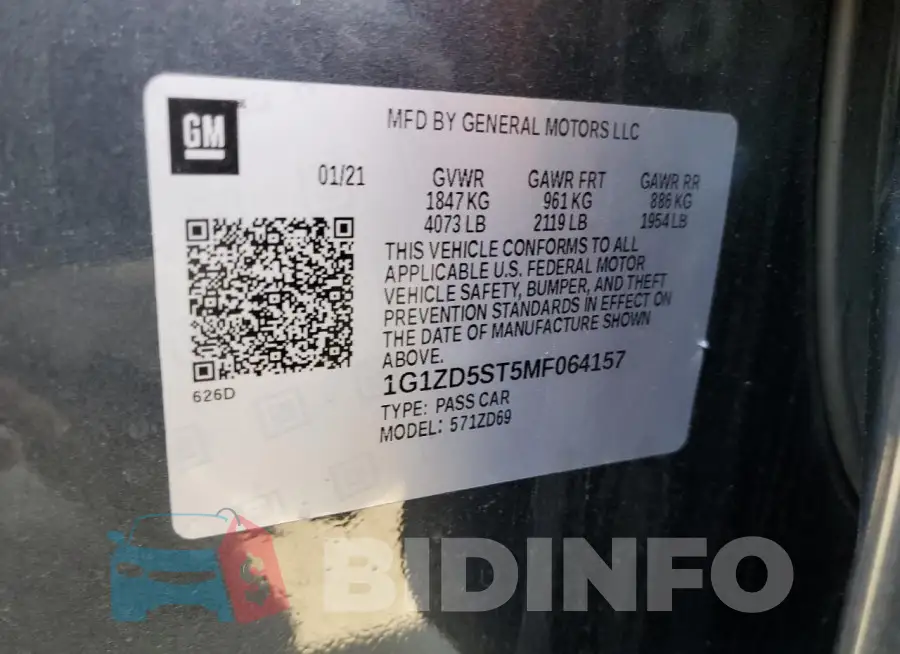 1G1ZD5ST5MF064157 Photo# 12