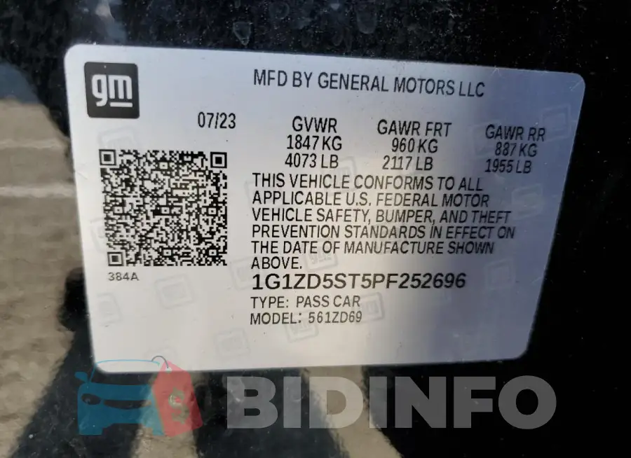 1G1ZD5ST5PF252696 Photo# 12