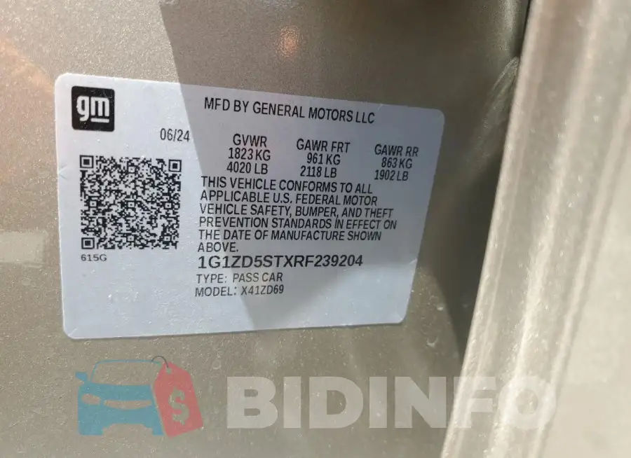 1G1ZD5STXRF239204 Photo# 12