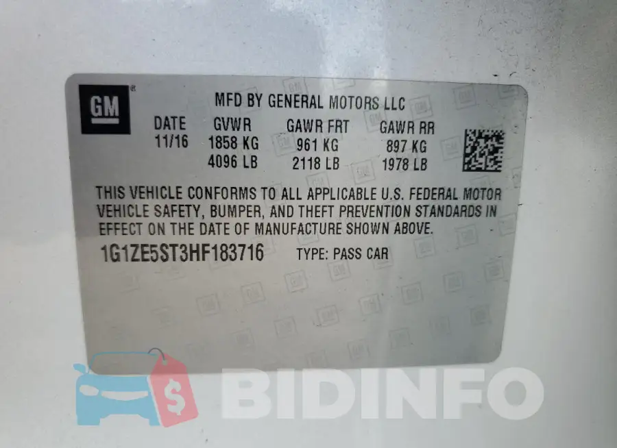 1G1ZE5ST3HF183716 Photo# 12