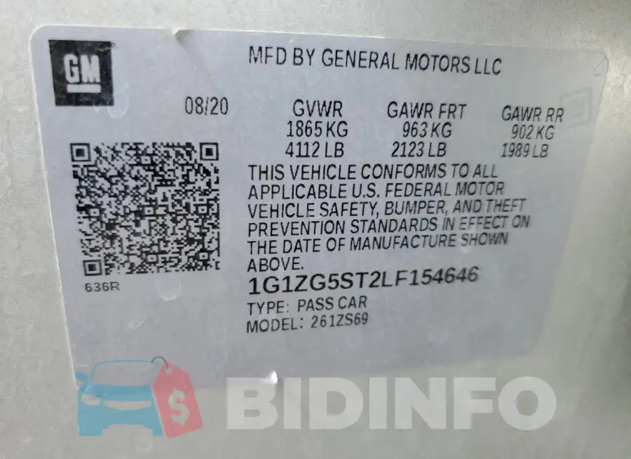 1G1ZG5ST2LF154646 Photo# 12