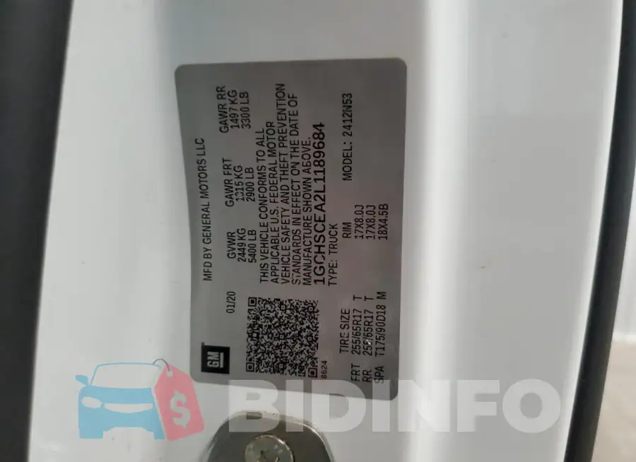 1GCHSCEA2L1189684 Photo# 12
