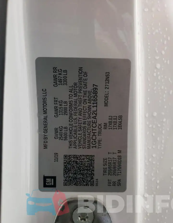 1GCHTCEA2L1165897 Photo# 12