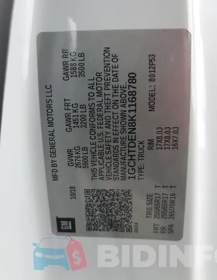 1GCHTDEN8K1168780 Photo# 12