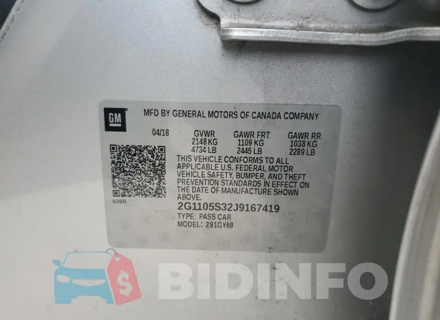 2G1105S32J9167419 Photo# 12