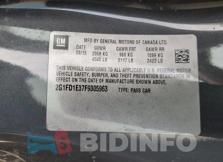 2G1FD1E37F9305963 Photo# 12