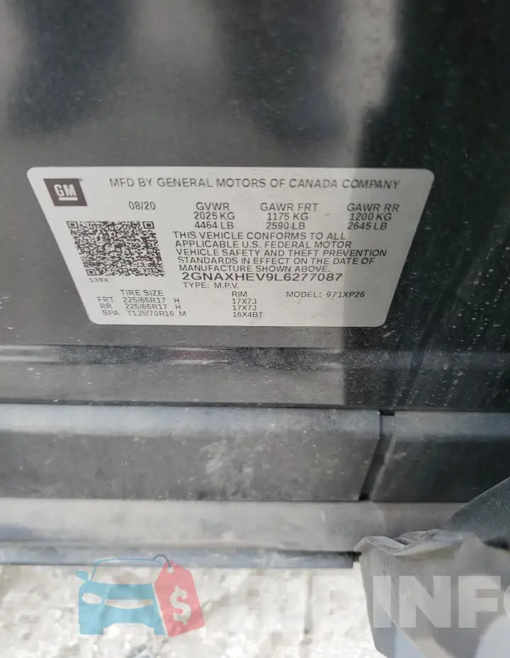 2GNAXHEV9L6277087 Photo# 13