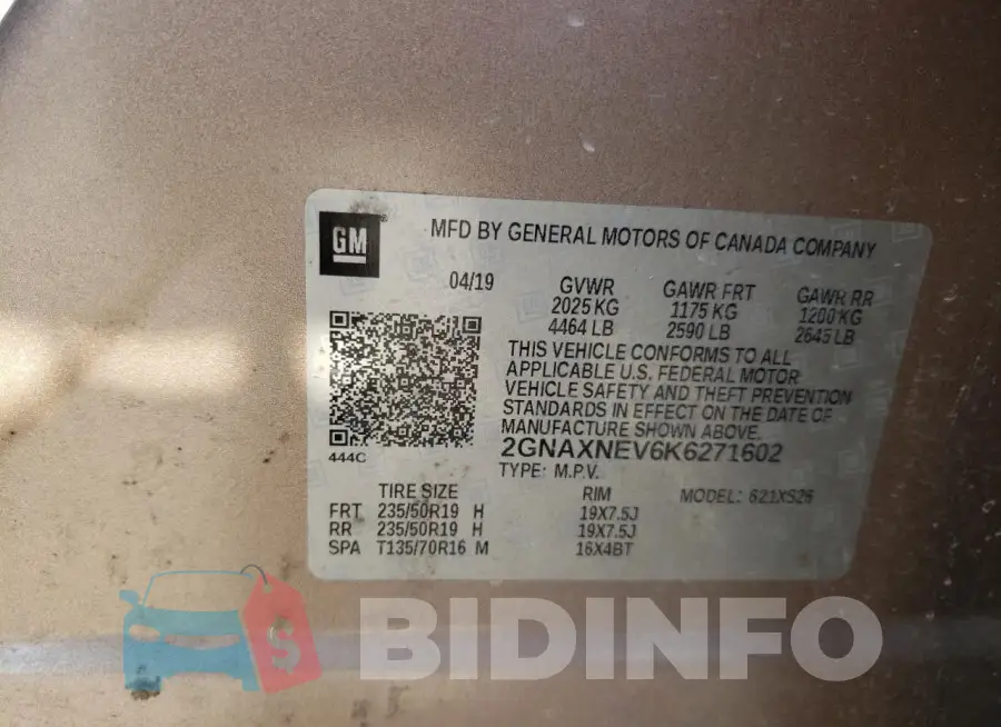2GNAXNEV6K6271602 Photo# 14