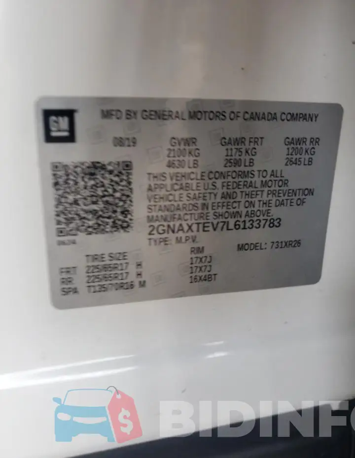 2GNAXTEV7L6133783 Photo# 12