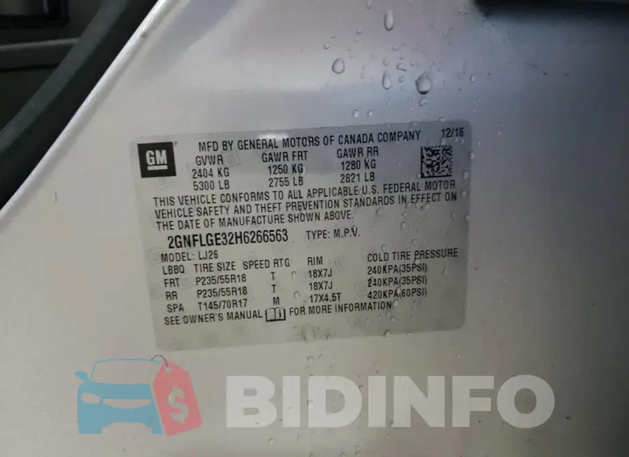 2GNFLGE32H6266563 Photo# 14