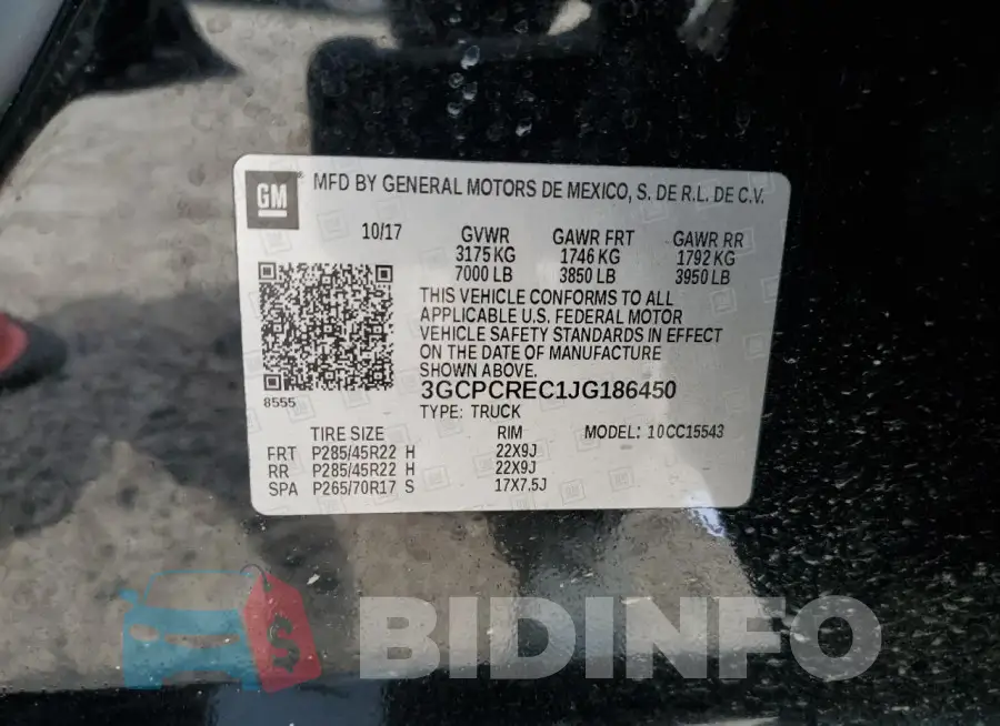 3GCPCREC1JG186450 Photo# 12