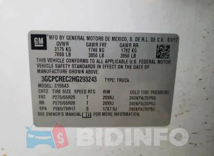 3GCPCREC2HG293243 Photo# 12